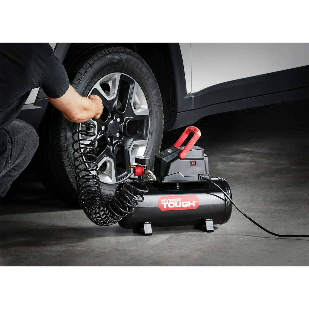 Hyper Tough Black 100 PSI Oil-free Portable Air Compressor 3 gal