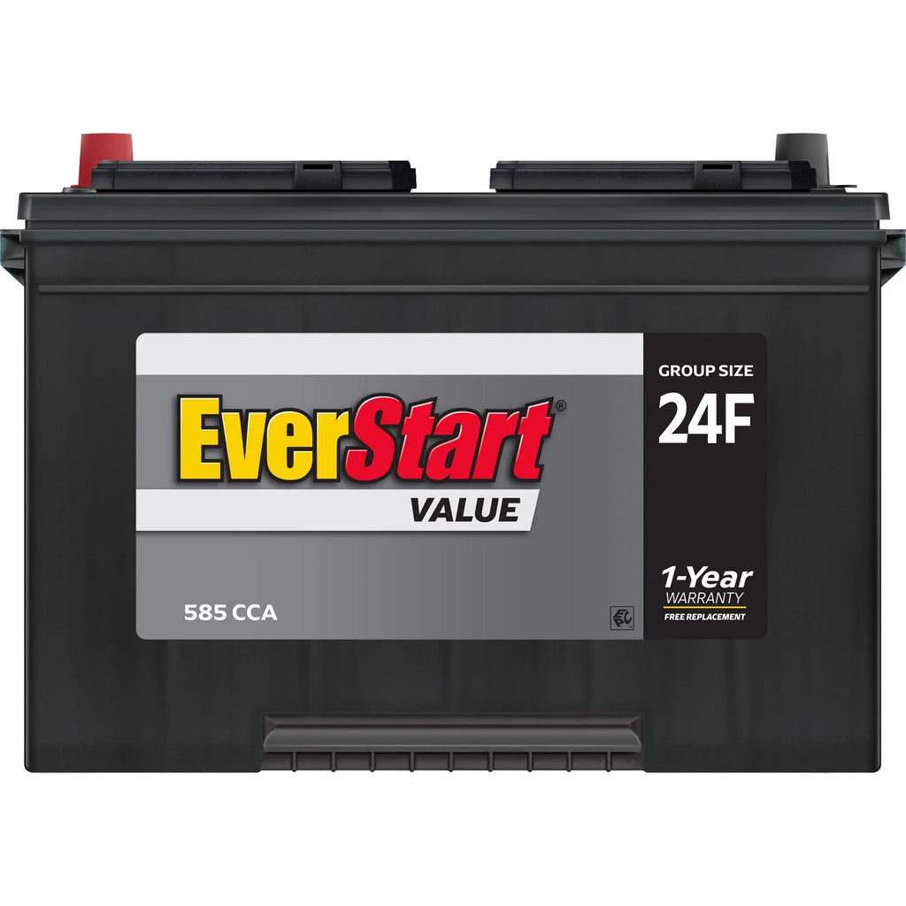 EverStart Value Lead Acid Automotive Battery, Group Size 24F 12 Volt, 585 CCA