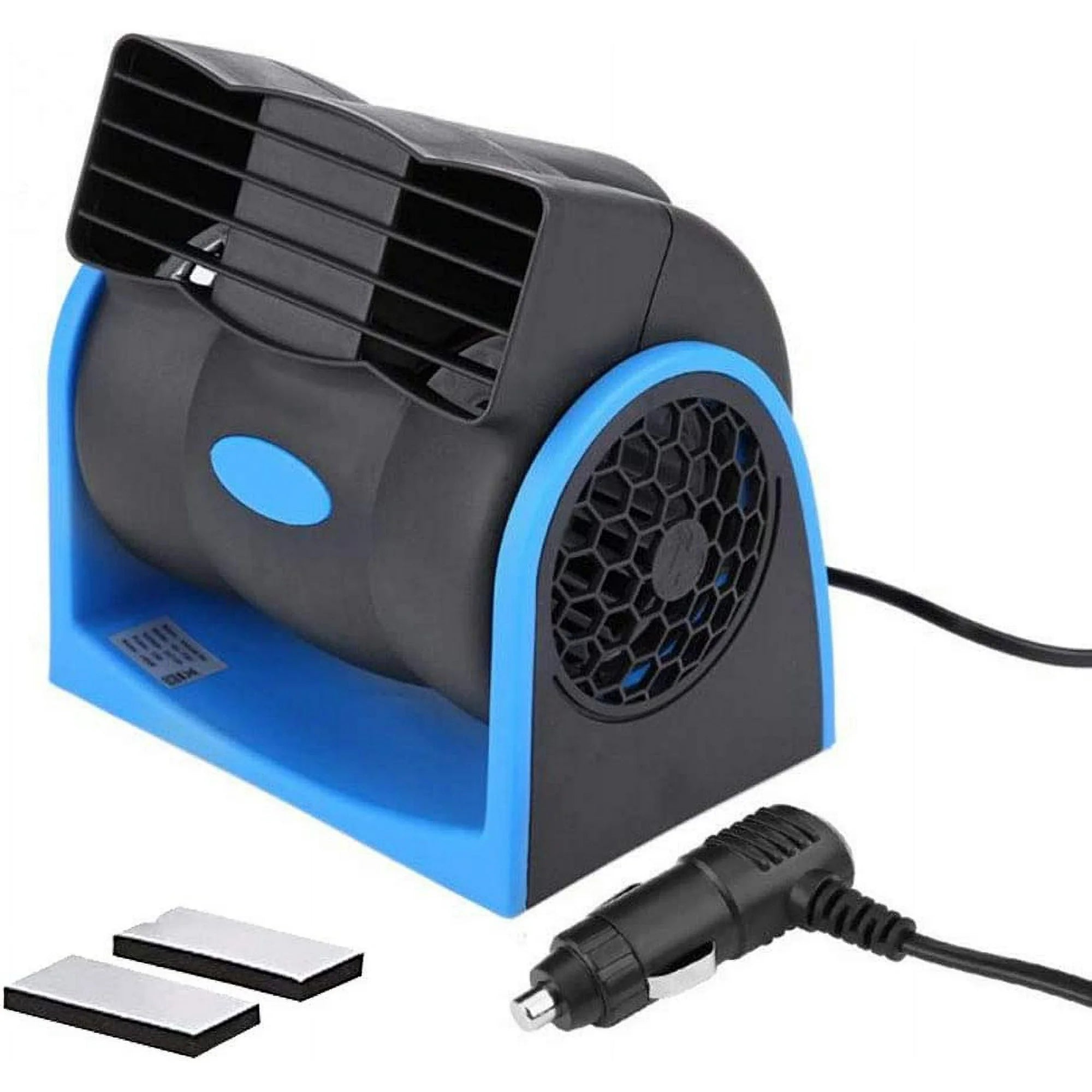 12V Car Dash Fan, No Leaf Quiet Cooling, Powerful RV Ventilation, Squirrel Cage, 2 Speed Electric Fan with Cigarette Lighter Plug for Auto SUV Vehicle Van