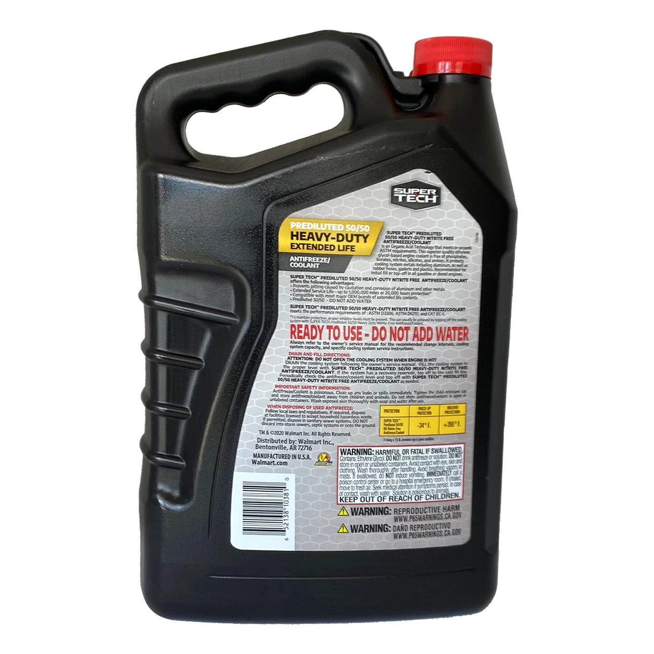 Super Tech Prediluted 5050 Heavy-Duty Extended Life AntifreezeCoolant, 1 Gallon