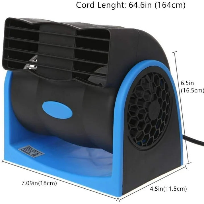 12V Car Dash Fan, No Leaf Quiet Cooling, Powerful RV Ventilation, Squirrel Cage, 2 Speed Electric Fan with Cigarette Lighter Plug for Auto SUV Vehicle Van